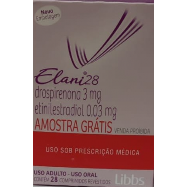 Elani 28 - 3 mg Drospirenona + 0,03 mg Etinilestradiol - 28 Comprimidos